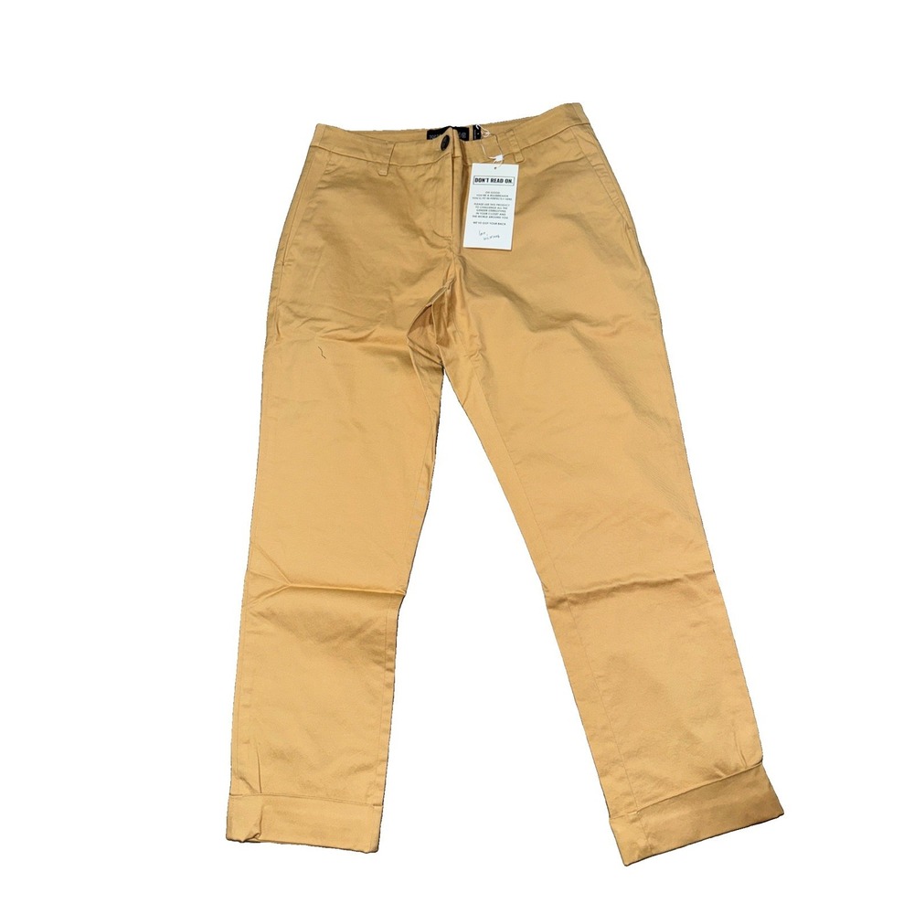WILDFANG The Essential Trouser Pants Cuffed Women's 0 Camel NWT 28x28"